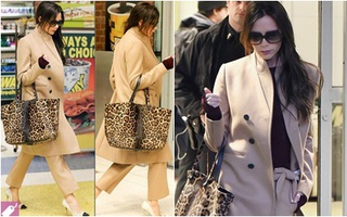 Victora Beckham sành điệu ở sân bay Mỹ