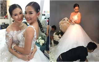 Vợ Duy Nhân vui tươi khi làm người mẫu ảnh