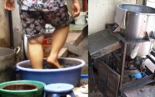 Mục sở thị quy trình làm sương sâm... bằng chân