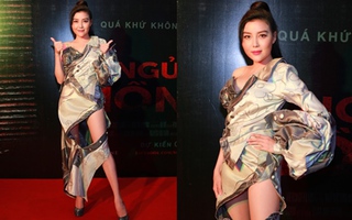 Nữ sinh viên đóng phim "Ngủ với hồn ma" hở bạo trên thảm đỏ