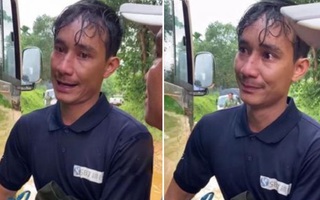 Đi làm mướn ở xa, quê nhà bị sạt lở tại Trà Leng người đàn ông đi bộ một ngày trời, vừa đi vừa khóc van xin người đi đường cho quá giang để kịp về với vợ con