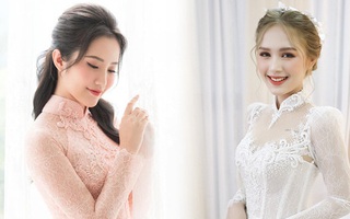 Primmy Trương - Xoài Non cùng diện áo dài ren cho ngày ăn hỏi nhưng lại so kè cực "gắt" về makeup, tóc tai