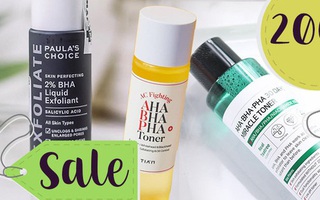 5 loại toner tẩy da chết đang được sale ầm ầm, tậu về dùng da mịn hơn ngay