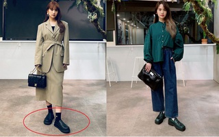 Giống Jisoo, Dương Thừa Lâm mặc gì cũng mix với giày dép độn đế dày cộp để không bao giờ bị dìm chiều cao