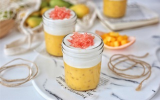 Bổ sung vitamin với pudding xoài 2 lớp ngon đẹp lung linh