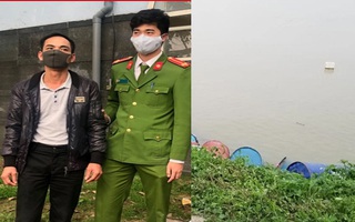 Bắt giam người đàn ông đổ hàng chục thùng phuy chứa chất thải nguy hại xuống sông Hồng