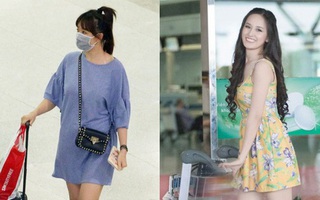 Sao Việt với những outfit sân bay cả đời không muốn nhìn lại: Hari Won bị hiểu lầm bầu bí, Mai Phương Thúy diện váy "thiếu nhi"