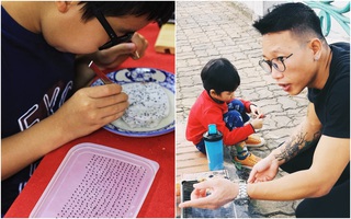 Nghỉ dịch quá lâu, ông bố đầu bếp sắp "cạn chiêu" để làm con bận rộn thì nghĩ ra trò gắp hạt thanh long, nhìn thành quả ai cũng trầm trồ 
