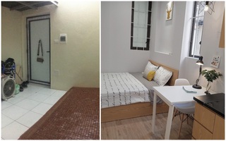 Căn hộ mini 18m² vừa chật vừa bí được cải tạo rộng đẹp hiện đại sau khi đập tường, bỏ gác xép ở Hà Nội