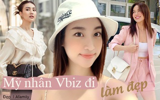 Mỹ nhân Vbiz và chuyện làm đẹp sau nới lỏng giãn cách xã hội: Đỗ Mỹ Linh gội đầu vẫn đeo khẩu trang, Sĩ Thanh đi làm nail mới