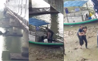 Nam sinh viên người Lào lao mình xuống sông cứu người đàn ông bị rơi từ cầu cao xuống sông