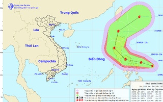 Bão Vongfong giật cấp 11 đang tiến vào Biển Đông