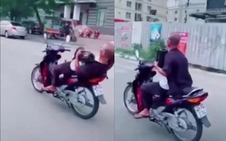 Ông già 62 tuổi buông 2 tay, phóng xe vèo vèo ở Hà Nội bị triệu tập, phạt 8,25 triệu đồng