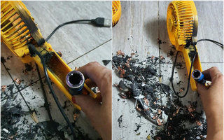 Quạt cầm tay trẻ em phát nổ khi đang sạc, mẹ Hà Nội lên tiếng cảnh báo về sản phẩm đang được dùng nhan nhản vào mùa hè
