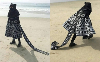 Chán mặc bikini bánh bèo cô gái "đổi gió" sang phong cách cú mèo bóng đêm kín như bưng khi đi biển, ai ngờ được hội chị em rần rần xin địa chỉ shop bán!