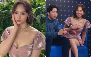 Miu Lê xém chút nữa hớ hênh trên sóng truyền hình vì diện bộ đầm quá ngắn