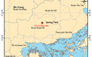 Xảy ra động đất 2,6 độ richter ở Quảng Ninh