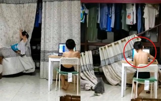 Nghịch cảnh hài hước: Em gái hiếu động "đu đưa" đổ cả rèm cửa nhưng ai cũng ngỡ ngàng khi nhìn thái độ của anh trai