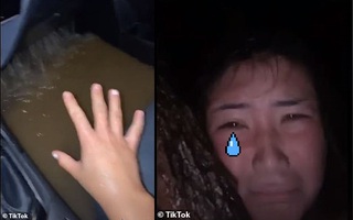 Suýt chết trong xe vì lũ, cháu gái 2k2 vẫn kịp quay video Tik Tok 8 triệu view