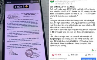 Một học sinh giả mạo văn bản của Sở GD&ĐT bị công an xử phạt 3,75 triệu đồng