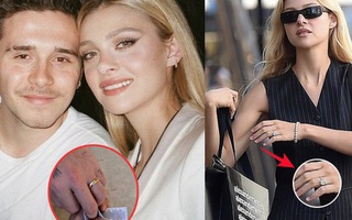 HOT: Hôn thê tài phiệt ẩn ý đã bí mật làm đám cưới với Brooklyn Beckham, khoe nhẫn kim cương 10 tỷ đồng sáng chói