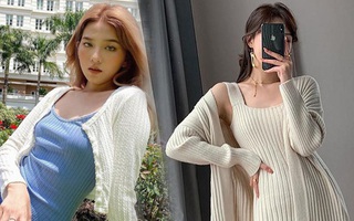 Trời mát lạnh mua váy len tăm là chuẩn bài lắm đây này, vừa ấm vừa sexy