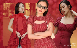 10 mẫu váy đỏ rất sang chứ không hề chóe từ các shop thời trang Việt, sắm ngay để thu lộc cả năm 2021