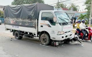 Tài xế ngủ gật, xe tải tông nhiều học sinh trên Quốc lộ 91