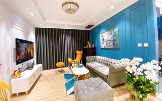 Căn hộ 83m² đẹp sang trọng với điểm nhấn màu xanh cá tính của vợ chồng trẻ ở Hà Nội
