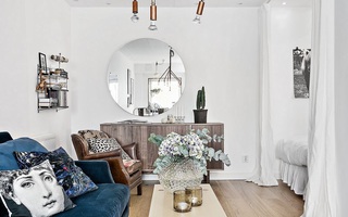 Căn hộ 39m² cực sang chảnh mặc cho diện tích bé nhờ sử dụng chất liệu nhung cho đồ nội thất