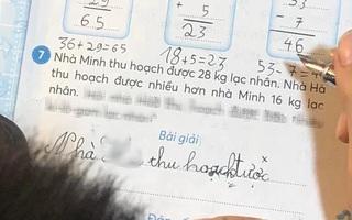 Bà mẹ cầu cứu bài Toán lớp 1 của con trai, cũng chỉ vì đang dạy bỗng có "người thứ ba" xuất hiện