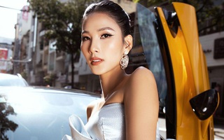 Á hậu Hoàng Thùy thả dáng sang chảnh bên siêu xe tiền tỷ