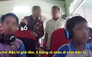 Đang chơi net thì bạn báo động "Bố đến kìa", cậu bé tiểu học tỉnh bơ nói 1 câu khiến dân tình phì cười: Tối nay no đòn em ạ!