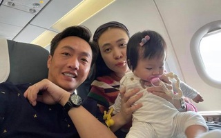 Cường Đô La hào hứng khoe ảnh gia đình đi du lịch nhưng lại tiếp tục để lộ gương mặt mộc của bà xã Đàm Thu Trang