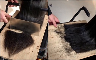 Làm tóc kiểu mới khiến hội chị em chạy mất dép: "Chặt" tóc bằng dao, tỉa tóc như băm hành, thành phẩm ra lò mới thật sự kinh ngạc