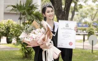 Á hậu Phương Anh bắn tiếng Anh cực đỉnh, Tiểu Vy ngồi cạnh tròn xoe mắt ngưỡng mộ, nhưng không biết có hiểu gì không