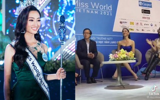 Hoa hậu Lương Thùy Linh trả lời siêu thông minh khi bị sinh viên hỏi khó, bắn tiếng Anh được cả hội trường khen ngợi