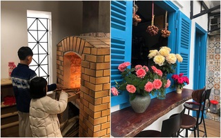 “Bỏ rơi” gian bếp hiện đại, cô vợ lên tầng thượng nhà phố xây bếp kiểu thôn quê, chill giữa mây trời Hà Nội