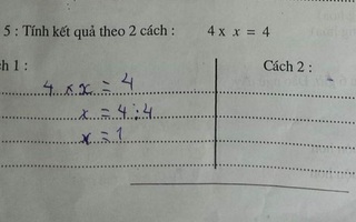 Bài toán: "Tìm cách giải cho 4x = 4", ai cũng trả lời bằng 1 ngon ơ, nhưng kết quả thực sự lại khiến nhiều người "bó tay"