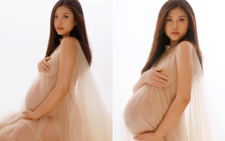 Chúng Huyền Thanh "chơi lớn" tung ảnh nude 100% khoe bụng bầu cuối thai kỳ, tăng 20kg mà body vẫn quá quyến rũ