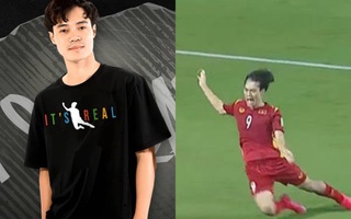 Văn Toàn in khoảnh khắc vấp ngã của mình ở trận đấu với Malaysia lên áo rồi mang đi bán, đúng là cầu thủ nhưng vẫn phải tranh thủ thì mới giàu!?