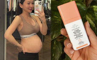 Dù bầu vượt mặt, làn da của bác sĩ vẫn láng mịn không tỳ vết nhờ quy trình 6 sản phẩm