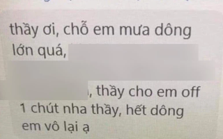 Xin thầy giáo nghỉ học online vì "mưa giông lớn quá", nhưng câu tiếp theo của nữ sinh khiến bạn cùng lớp cười ná thở 