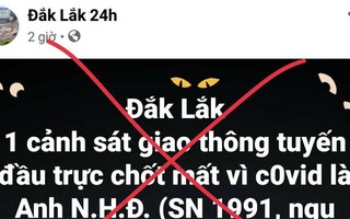 Công an truy tìm kẻ tung tin một CSGT tử vong vì mắc COVID-19