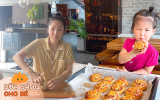Trổ tài làm bữa sáng "thơm khắp nhà" cho các con, diễn viên Lê Phương lại khiến fan xuýt xoa vì quá khéo