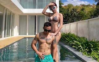 Vợ chồng Tóc Tiên khoe body "cực phẩm" chuẩn 6 múi gây bão cộng đồng mạng 