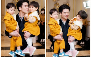 Con trai bầu Hiển khoe cặp song sinh "nếp tẻ" nhà mình, danh tính vợ cũ vẫn kín như bưng, một mình nuôi con mà trông vẫn ra dáng "thiếu gia" 