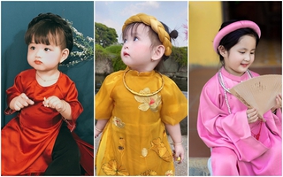 Ngắm các bé gái điệu đà, xúng xính trong tà áo dài, Tết đã đến rồi mọi người ơi!