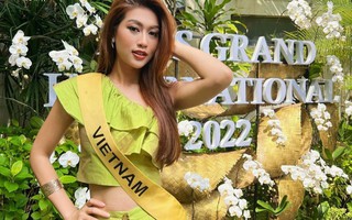 Thiên Ân diện đồ cắt xẻ tại Hoa hậu Hòa bình Quốc tế