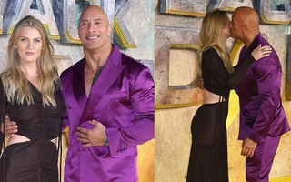 The Rock ôm hôn con gái Daniel Craig